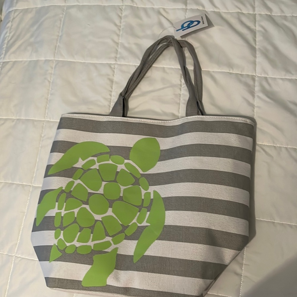 BlueBay Collection Striped Turtle Tote Bag Purse NWT